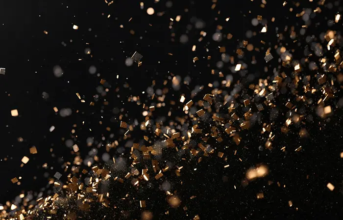Shimmering Golden Particles Wallpaper image